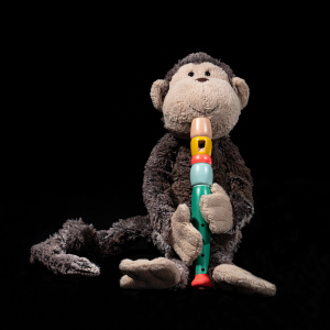 In plaats van kinderen betreft dit een serie portretten van hun favoriete knuffelbeest die aan het spelen is.